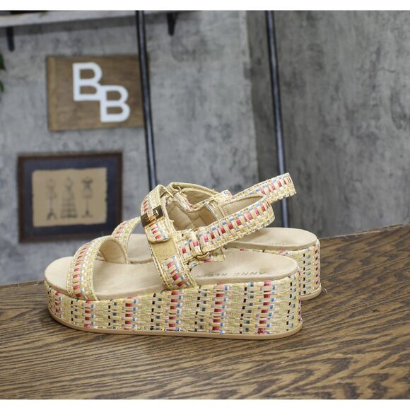 Anne Klein Womens Verse Platform Sandal VERS02F9 Brown Multi 9M - Picture 2 of 12